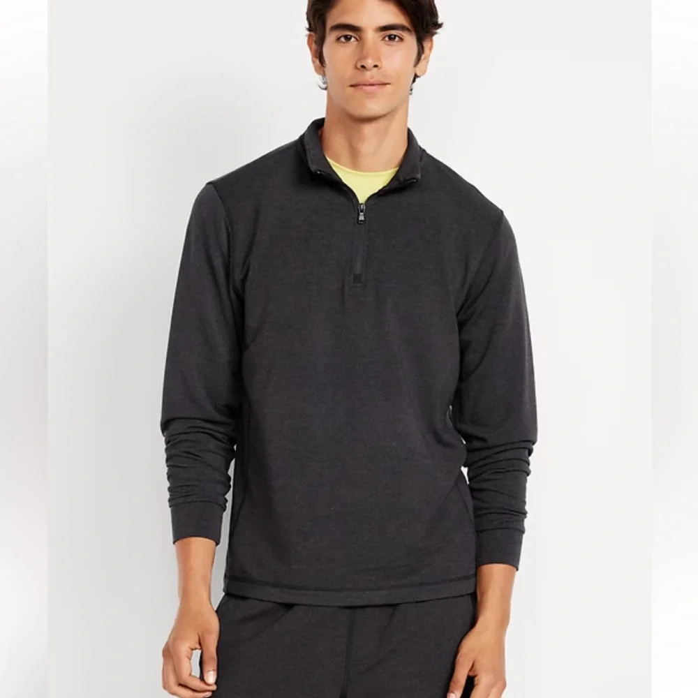 GAP Men’s Quarter Zip Pullover Sweater Charcoal Gray XL Long Sleeve Casual